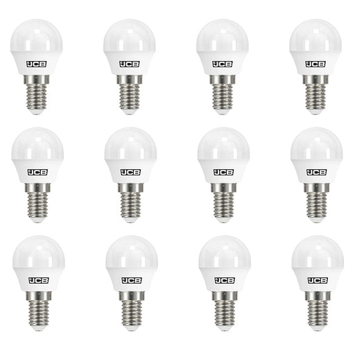 JCB S10972 E14 SES Golf LED Bulb Opal 4.9W 470lm Daylight 6500K (12 Pack) - westbasedirect.com