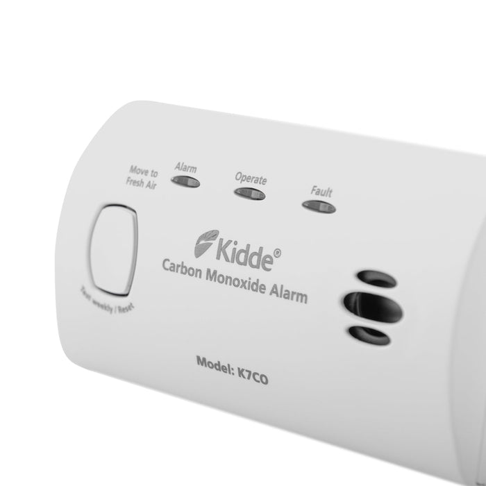 Kidde 2x K7CO Battery Powered Carbon Monoxide Alarm Alkaline Batteries, 10 Year Sensor Life (Box) (Twin Pack) - westbasedirect.com