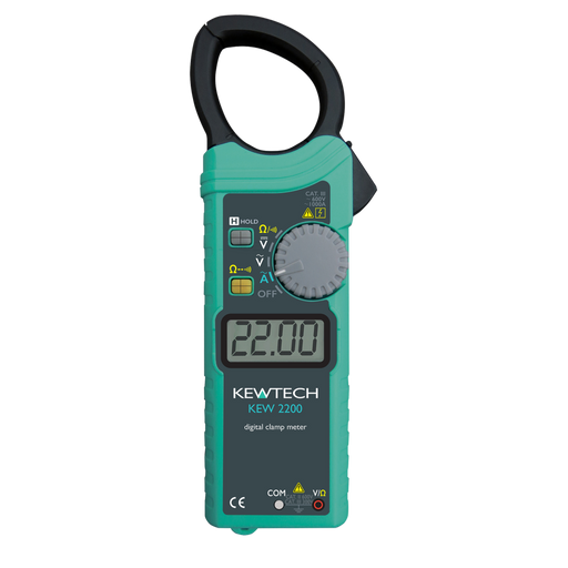 Kewtech KEW2200 Ultra Slim 1000A Digital AC Clamp Meter - westbasedirect.com