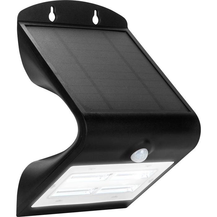 Luceco LEXS40B40 Solar Guardian Wall Light with PIR Sensor Black IP44 3.2W 400lm 4000K Standard - westbasedirect.com