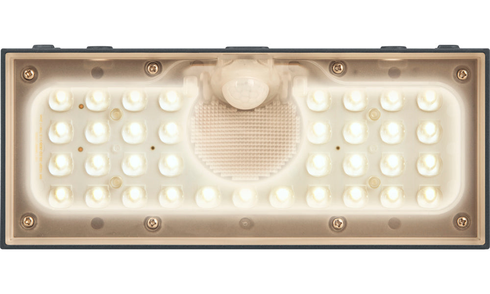 Luceco LEXSBR80G30 Decorative Solar Brick Light with PIR Sensor Slate Grey IP54 6W 800lm 3000K - westbasedirect.com