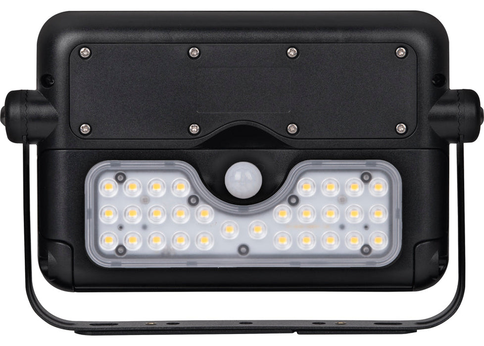 Luceco LEXSF6B40 Solar Guardian Floodlight with PIR Sensor Black IP65 5W 550lm 4000K - westbasedirect.com