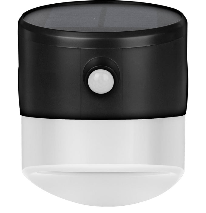 Luceco LEXSL20B40 Solar Guardian Wall Lantern with PIR Sensor Black IP44 200lm 2W 4000K Standard - westbasedirect.com