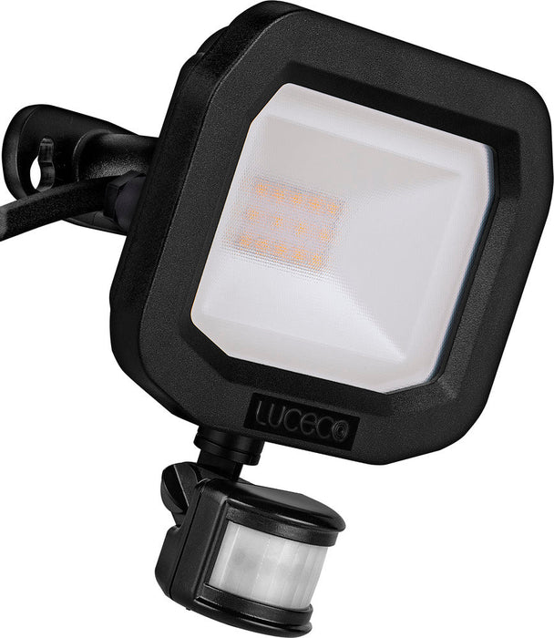 Luceco LFSP10B130 10W 1050lm 3000K IP65 Castra Security Floodlight with PIR Black - westbasedirect.com
