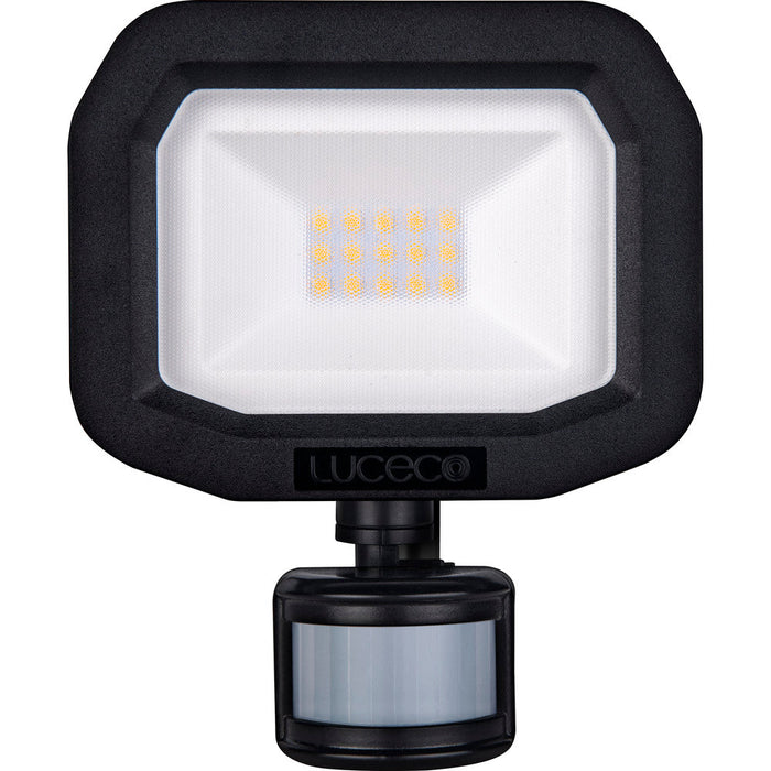 Luceco LFSP10B130 10W 1050lm 3000K IP65 Castra Security Floodlight with PIR Black - westbasedirect.com