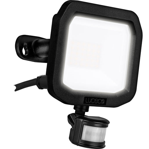 Luceco LFSP20B150 20W 2400lm 5000K IP65 Castra Security Floodlight with PIR Black - westbasedirect.com