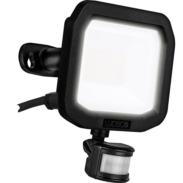 Luceco LFSP20B150 20W 2400lm 5000K IP65 Castra Security Floodlight with PIR Black - westbasedirect.com