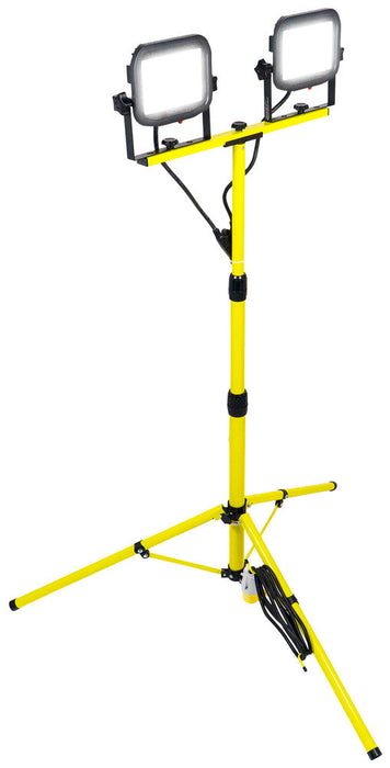 Luceco LSLTTW2181V Site 110V Twin Head Tripod Work Light 2x1800lm 2x22W - westbasedirect.com