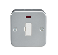 Knightsbridge M6000N Metal Clad 13A Fused Spur Unit + Neon