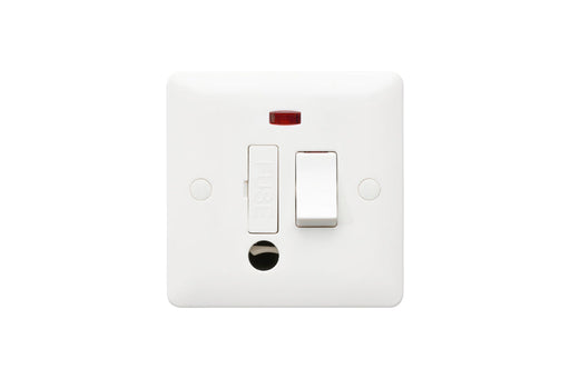 MK Base MB1070WHI White Moulded 1G 13A Switched Fused Spur Unit + Neon + Flex - westbasedirect.com