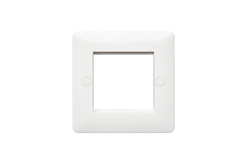 MK Base MB182WHI White Moulded 2G Euro Modular Front Plate - westbasedirect.com