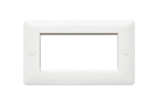 MK Base MB184WHI White Moulded 4G Euro Modular Front Plate - westbasedirect.com