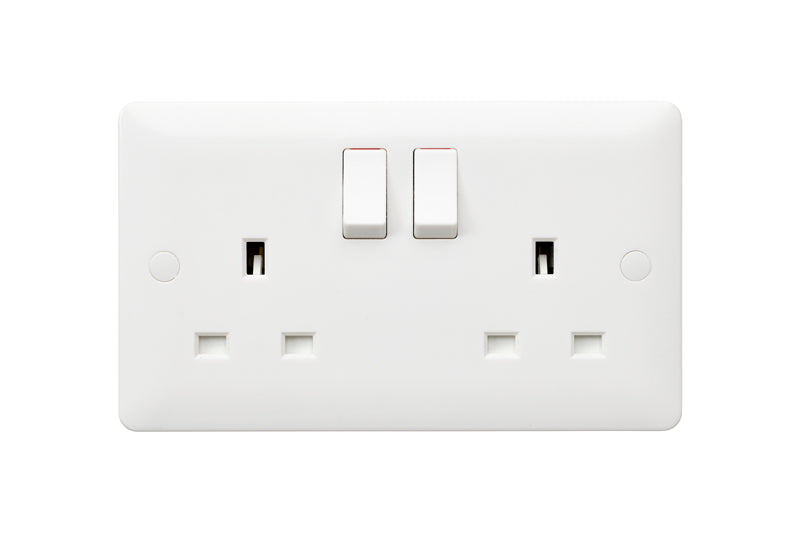 MK Base MB2747DPWHI White Moulded 13A 2G DP Switched Socket - westbasedirect.com