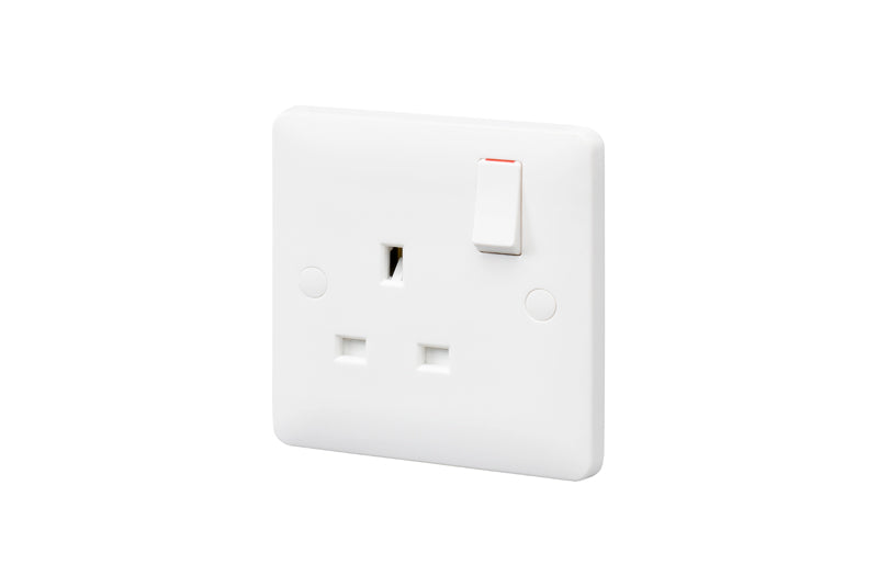 MK Base MB2757DPWHI White Moulded 13A 1G DP Switched Socket - westbasedirect.com