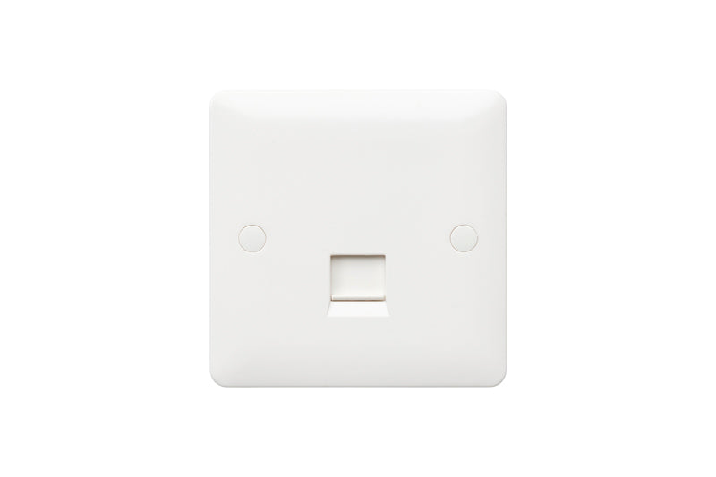 MK Base MB428WHI White Moulded 1G Single RJ45 CAT6 Data Socket - westbasedirect.com