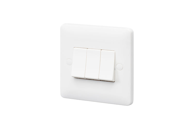 MK Base MB4863WHI White Moulded 10AX 3G 2-Way Switch - westbasedirect.com