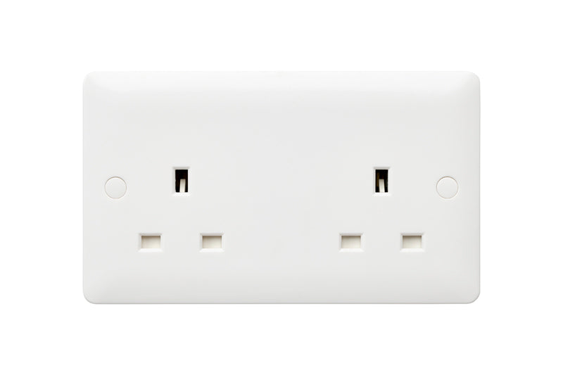 MK Base MB781WHI White Moulded 13A 2G Unswitched Socket - westbasedirect.com