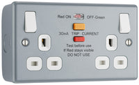 BG MC522ARCD Metal Clad 13A 2G SP Type A RCD Protection Switched Socket