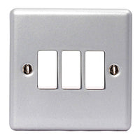 BG MC543 Metal Clad 20A 16AX 2 Way Triple Light Switch