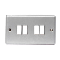 BG MC544 Metal Clad 20A 16AX 2 Way Quadruple Light Switch