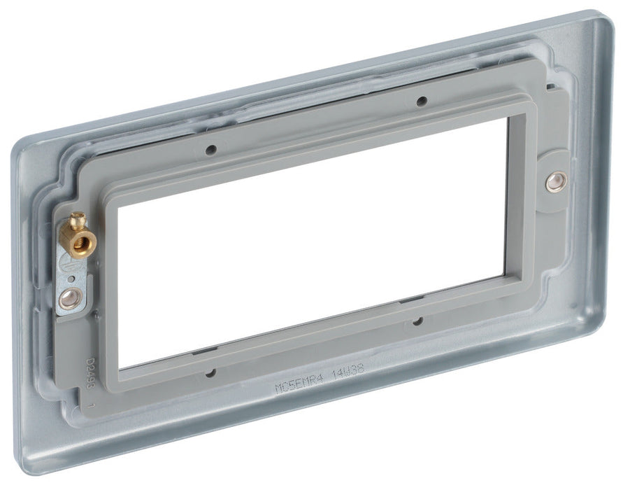 BG MC5EMR4 Metal Clad 4G Euro Module Plate - westbasedirect.com