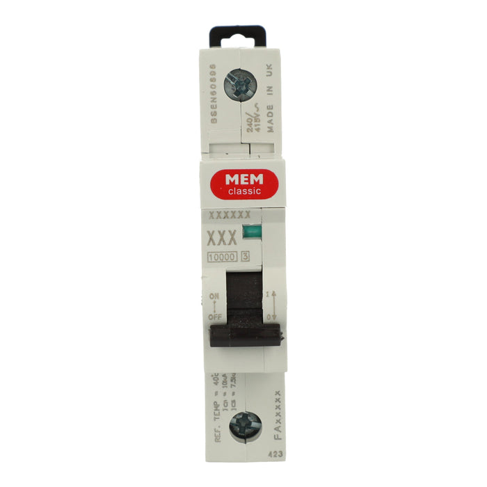MEM Eaton MBH101 Memshield 2 1A 10kA Type B SP MCB
