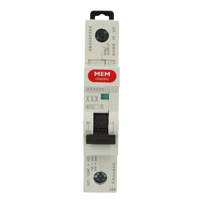 MEM Eaton MBL125 Memshield 2 25A 6kA Type B SP MCB