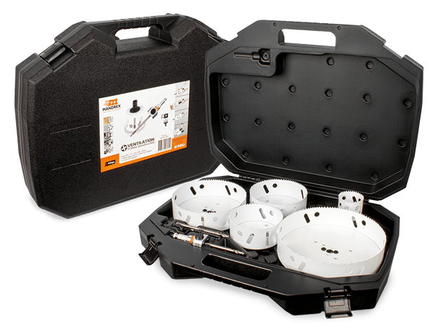Mandrex MHSV1003 MXqs Hole Saw Kit - Ventilation - Bi-Metal SpeedXcut M42 - westbasedirect.com