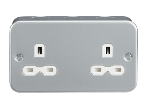 Knightsbridge MR9000U Metal Clad 13A 2G Unswitched Socket - westbasedirect.com