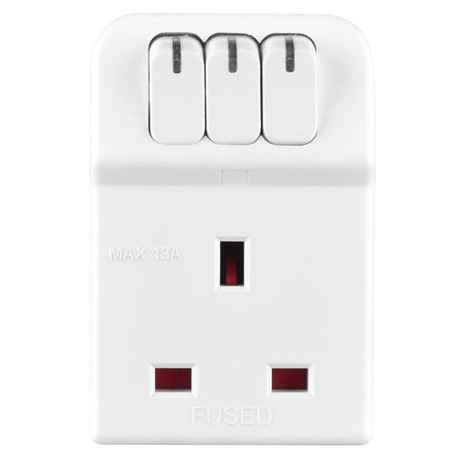 Masterplug MSWG3 3 Socket 13A Fused Switched Multi-Socket Adaptor - westbasedirect.com