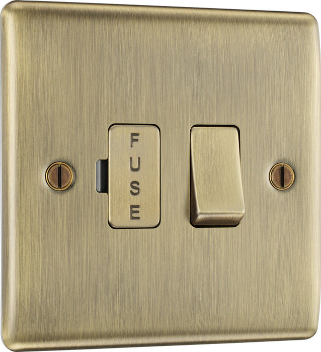 BG NAB50 Nexus Metal Switched Spur 13A - Antique Brass - westbasedirect.com