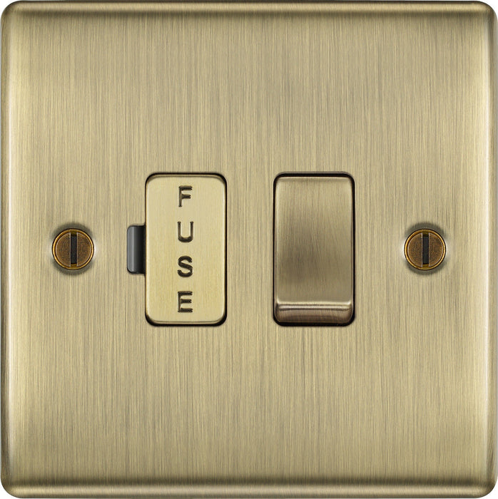BG NAB50 Nexus Metal Switched Spur 13A - Antique Brass (5 Pack) - westbasedirect.com