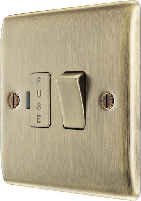 BG NAB50 Nexus Metal Switched Spur 13A - Antique Brass - westbasedirect.com