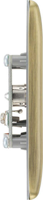 BG NAB60 Nexus Metal TV Aerial Socket - Antique Brass - westbasedirect.com