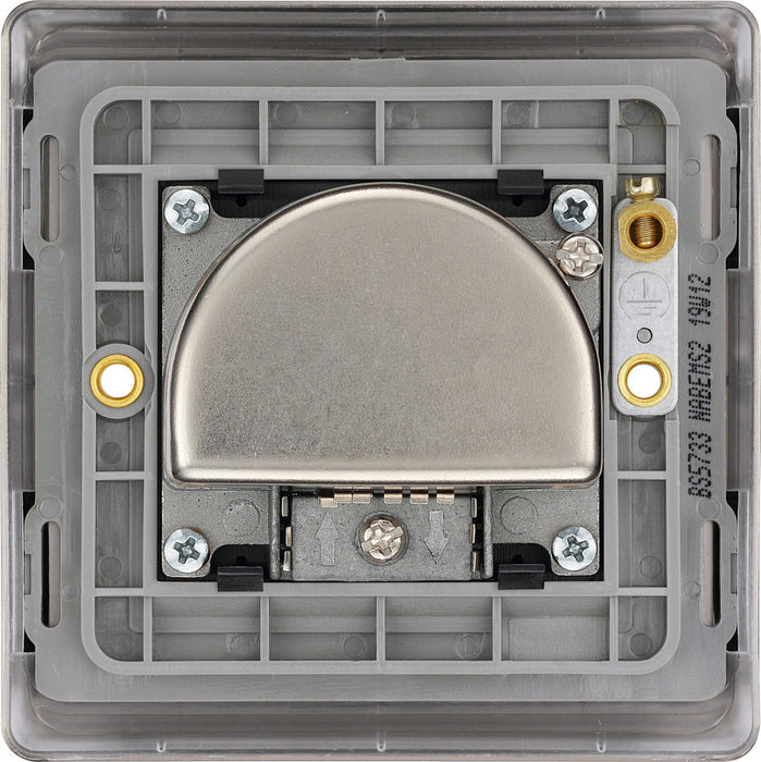 BG NAB67 Nexus Metal Triplex TV/FM/Sat Socket - Black Insert - Antique Brass - westbasedirect.com