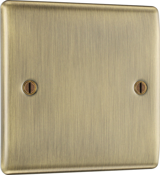 BG NAB94 Nexus Metal Single Blanking Plate - Antique Brass - westbasedirect.com