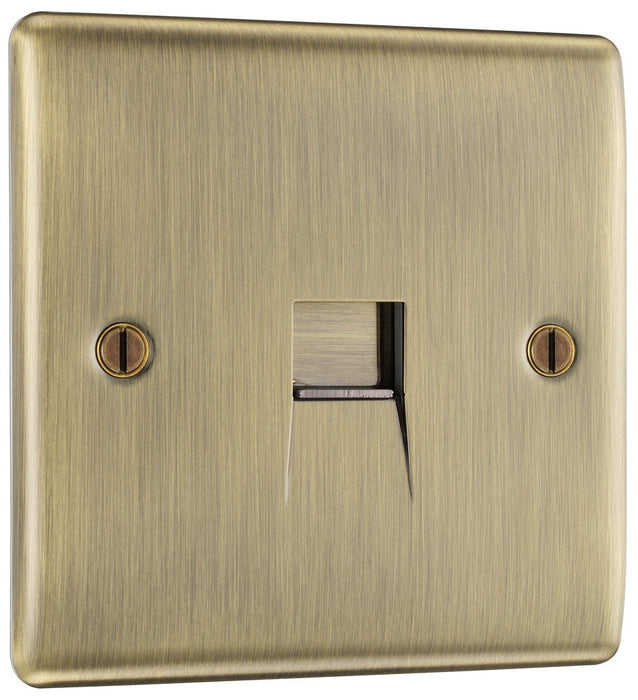 BG NABBTS1 Nexus Metal Slave Telephone Socket - Antique Brass - westbasedirect.com