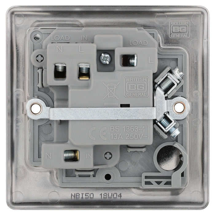 BG NBI50 Nexus Metal Switched Spur 13A - Brushed Iridium - westbasedirect.com