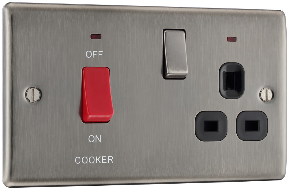 BG NBI70B Nexus Metal DP Cooker +Socket+Neon /Black - Brushed Iridium - westbasedirect.com