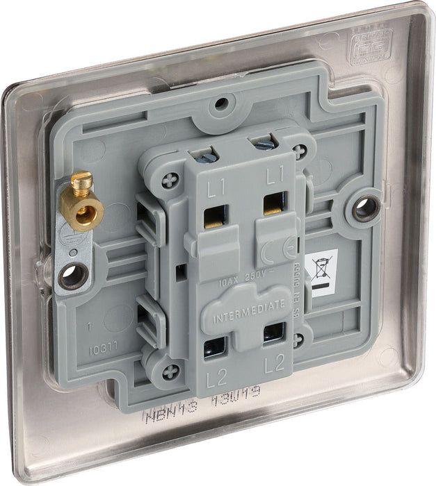 BG NBN13 Nexus Metal Intermediate Light Switch 10A - Black Nickel - westbasedirect.com