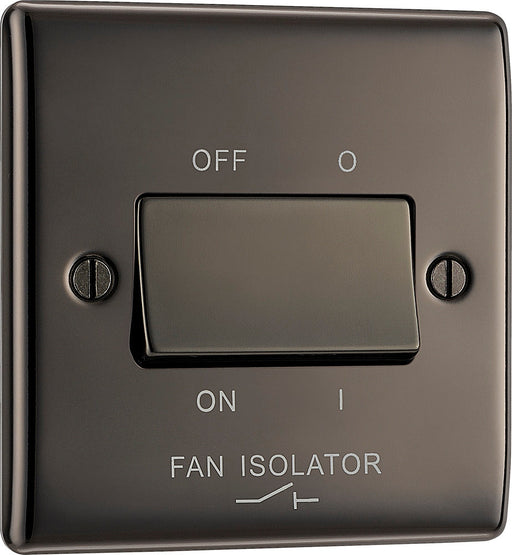 BG NBN15 Nexus Metal Fan Isolator Switch TP 10A - Black Nickel - westbasedirect.com