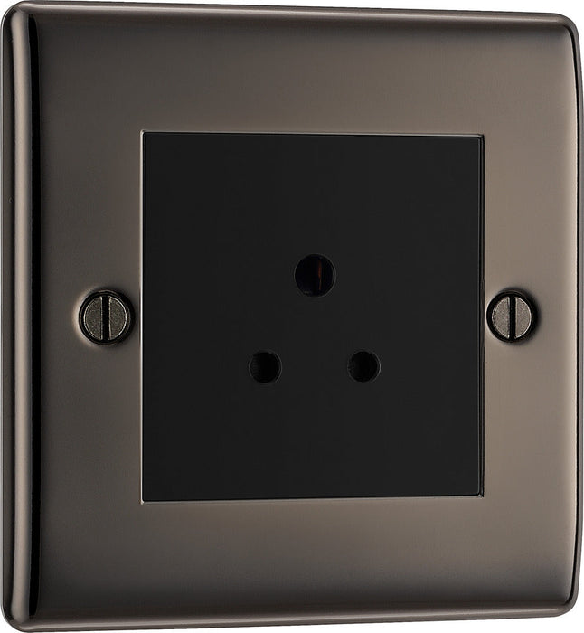 BG NBN28B Nexus Metal Unswitched Round Pin Socket 2A - Black Insert - Black Nickel - westbasedirect.com