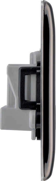 BG NBN29B Nexus Metal Unswitched Round Pin Socket 5A - Black Insert - Black Nickel - westbasedirect.com