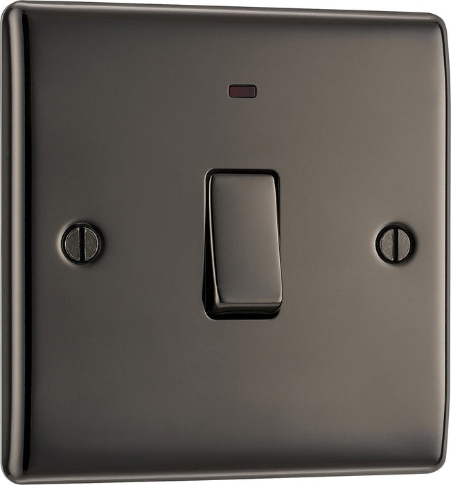 BG NBN31 Nexus Metal 20A DP Switch + Neon - Black Nickel - westbasedirect.com