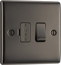 BG NBN50x5 Nexus Metal Switched Spur 13A - Black Nickel (5 Pack)