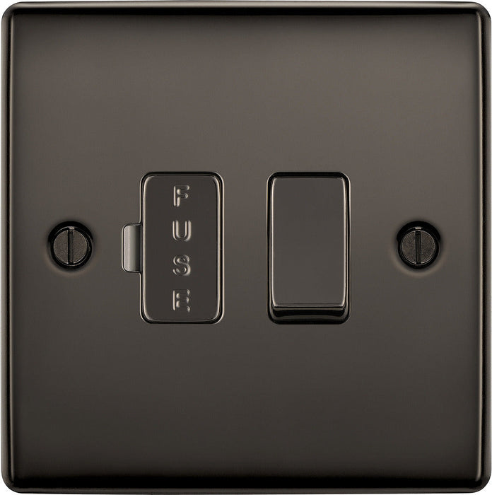 BG NBN50 Nexus Metal Switched Spur 13A - Black Nickel (5 Pack) - westbasedirect.com