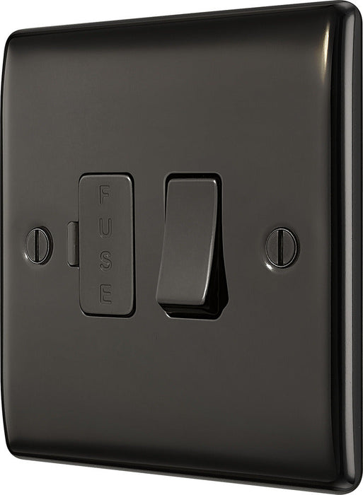 BG NBN50 Nexus Metal Switched Spur 13A - Black Nickel (5 Pack) - westbasedirect.com