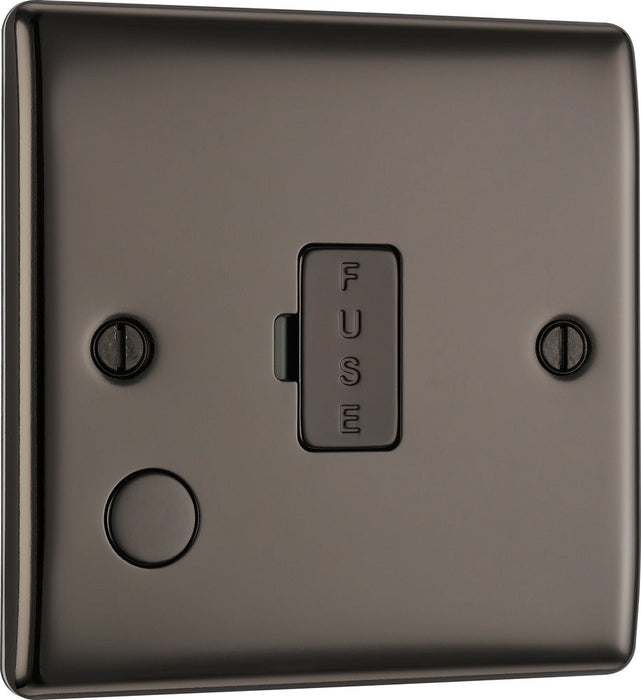 BG NBN55 Nexus Metal Unswitched Spur + Cable Outlet - Black Nickel - westbasedirect.com