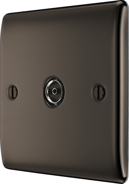 BG NBN60 Nexus Metal TV Aerial Socket - Black Nickel - westbasedirect.com