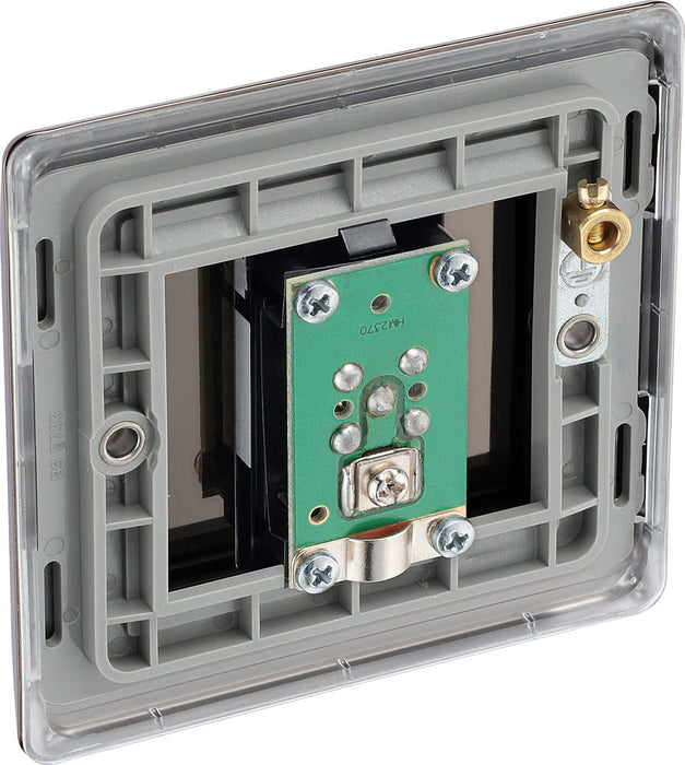 BG NBN64 Nexus Metal 1 Gang Satellite Socket - Black Nickel - westbasedirect.com